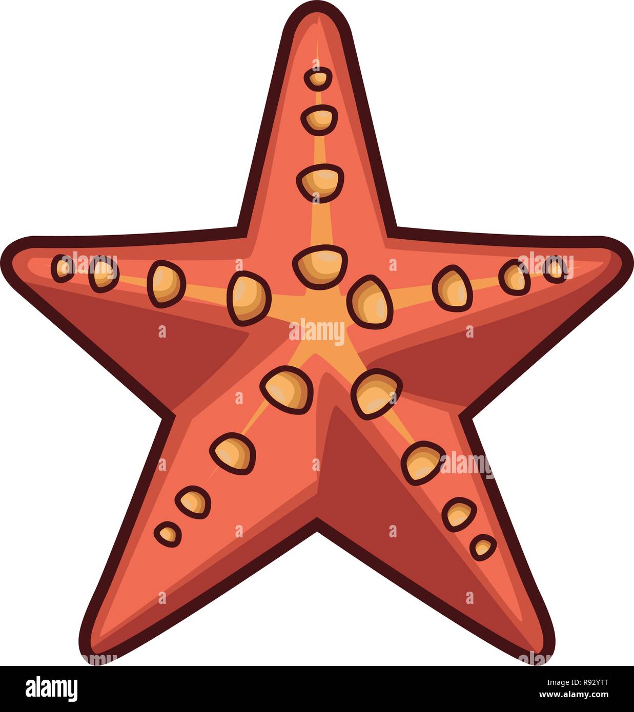 Sea star cartoon black and white Stock Vector Image &amp; Art - Alamy