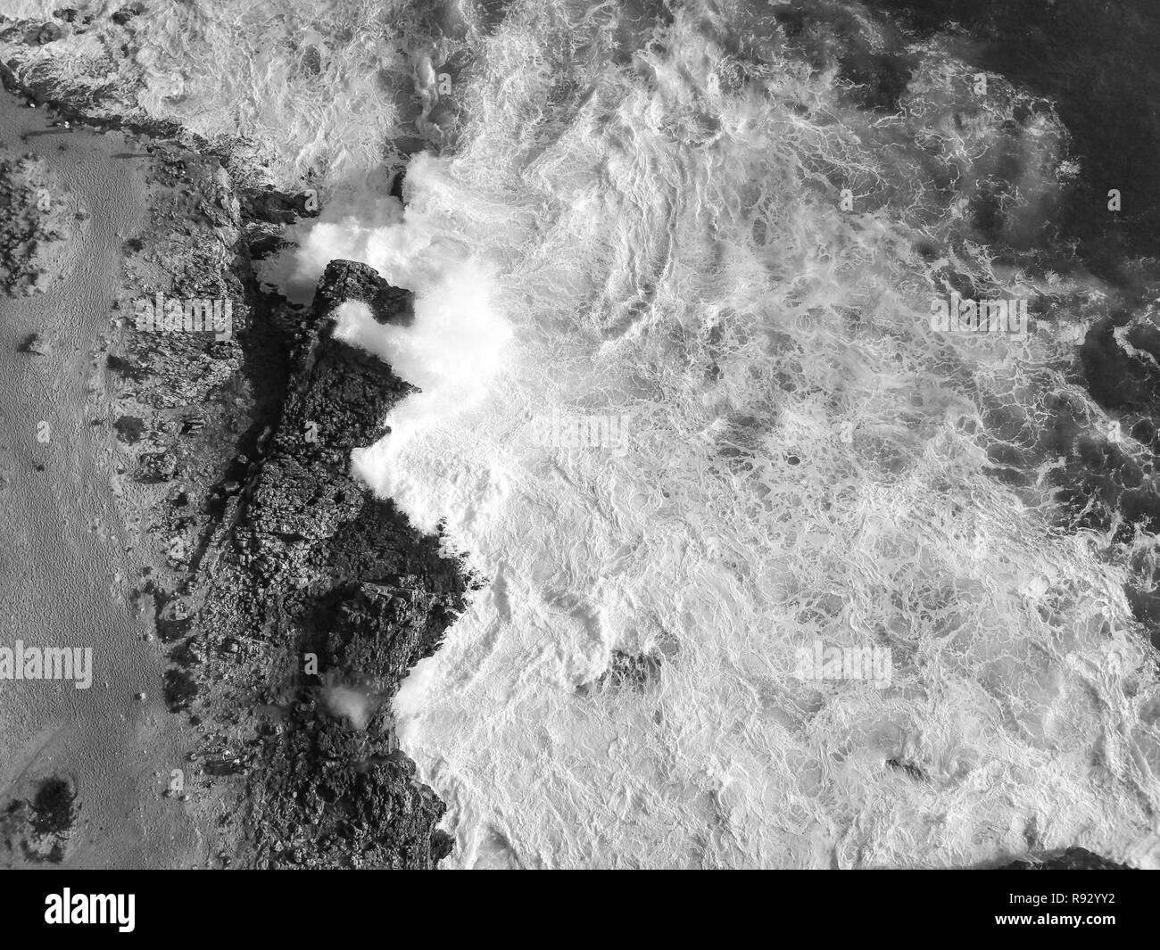 Drone beach photo Black and White Stock Photos & Images - Alamy