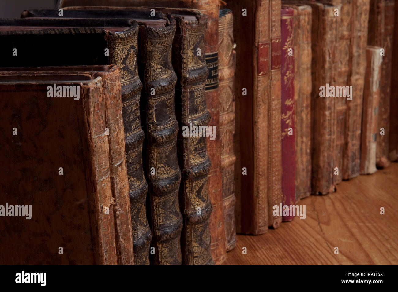 Old antique vintage books Stock Photo - Alamy