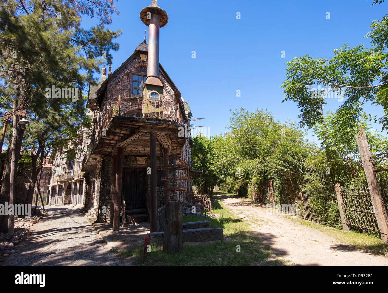 The eclectic village of Campanopolis. Gonzales Catan, Buenos Aires, Argentina. Stock Photo
