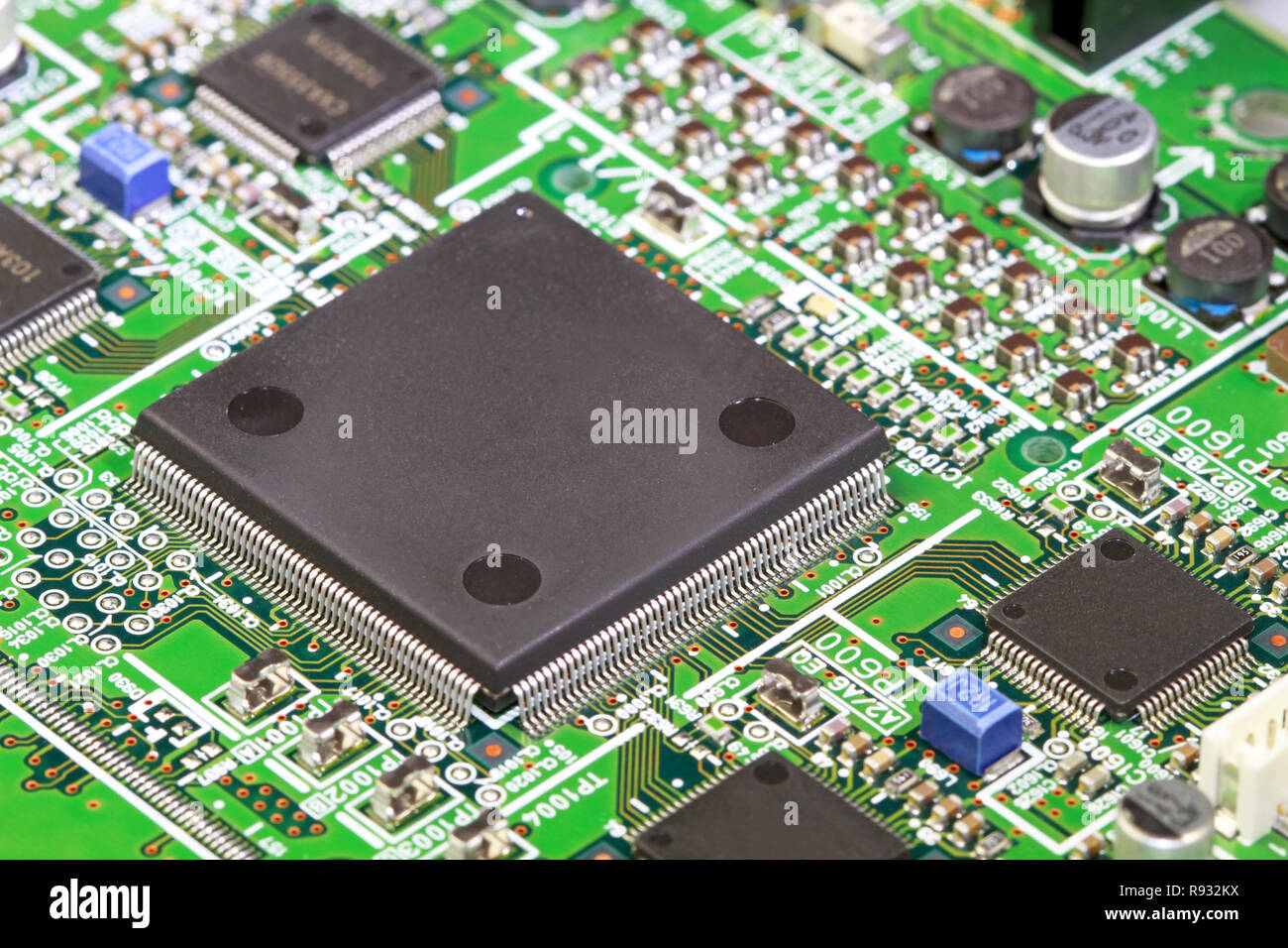 microprocessor on main board Stock Photo