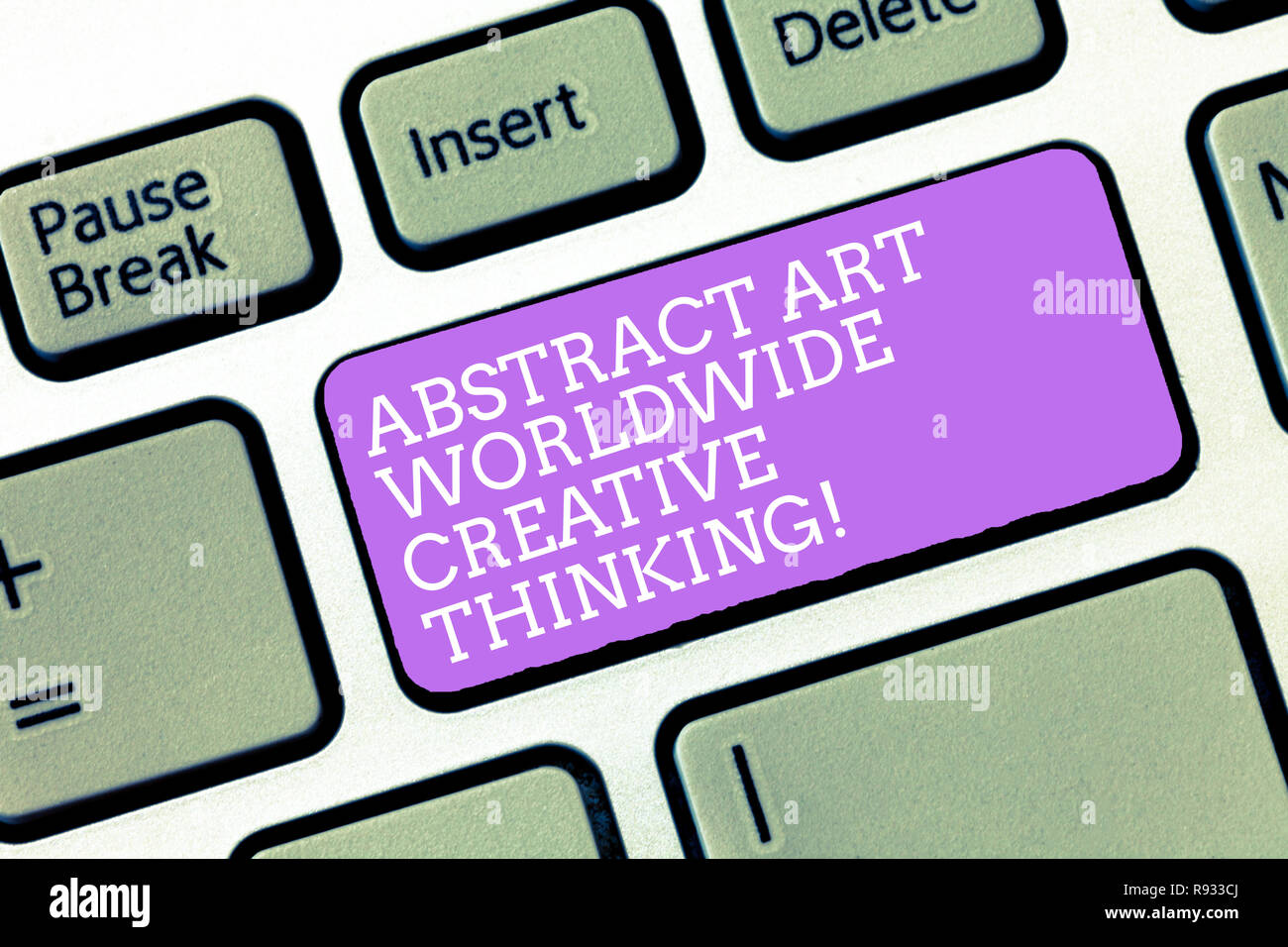 Handwriting text Abstract Art Worldwide Creative Thinking. Concept meaning Modern inspiration