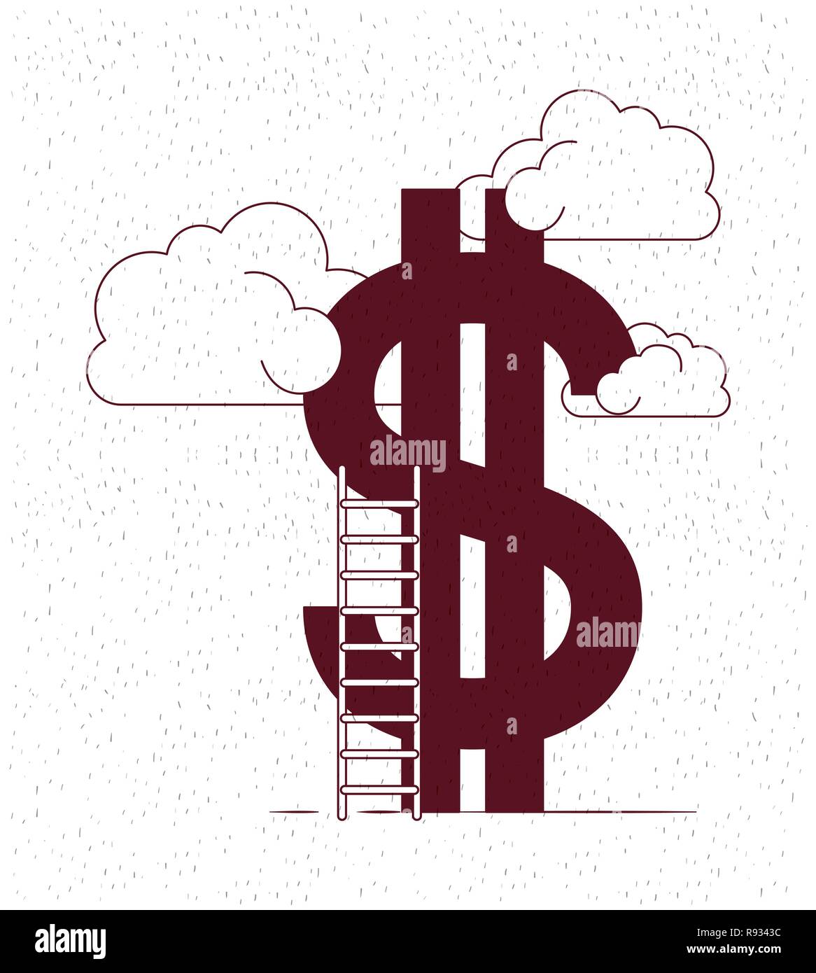 money with clouds and stairs Stock Vector Image & Art - Alamy