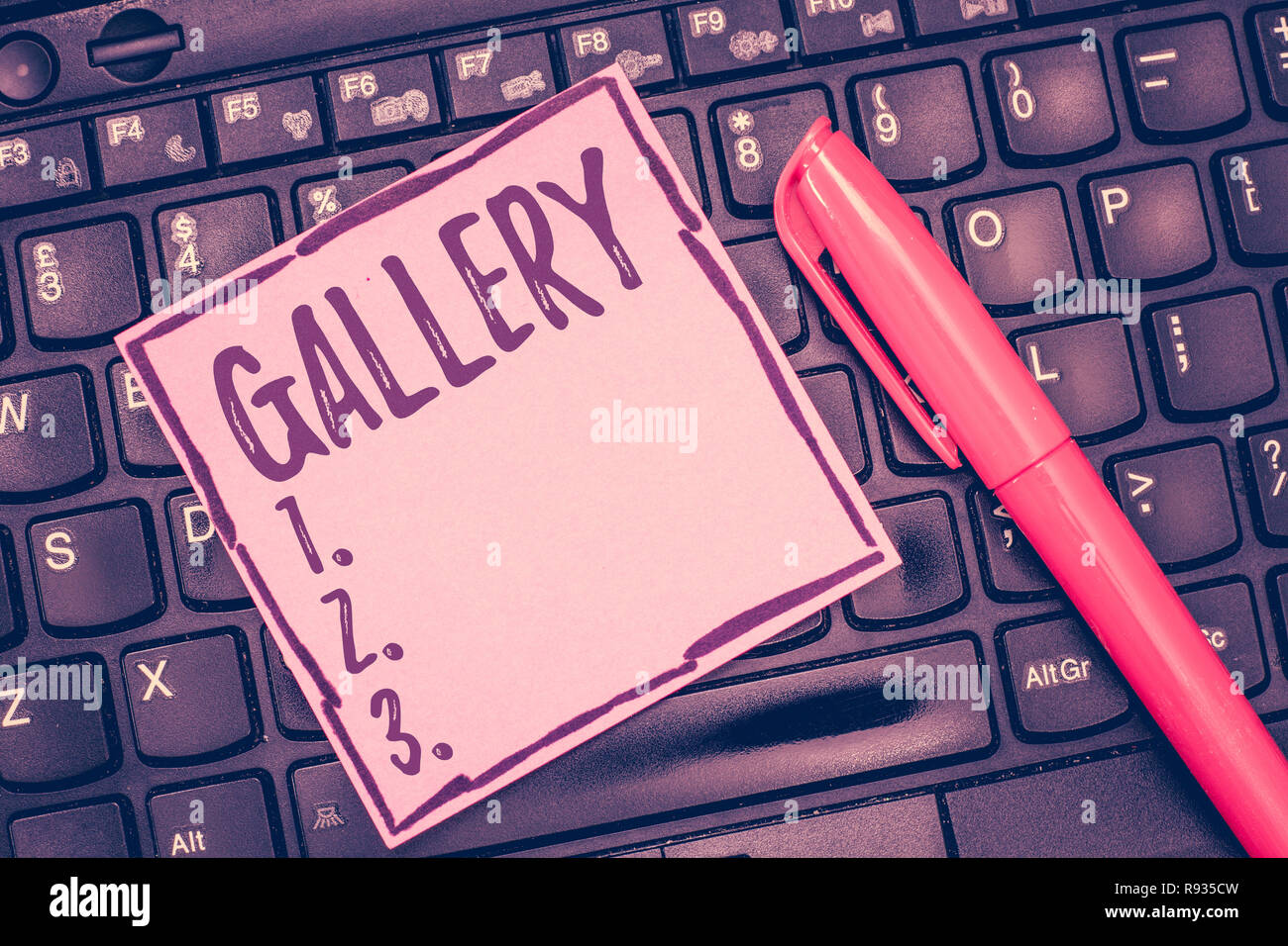 Word writing text Gallery. Business concept for Room Building Display ...