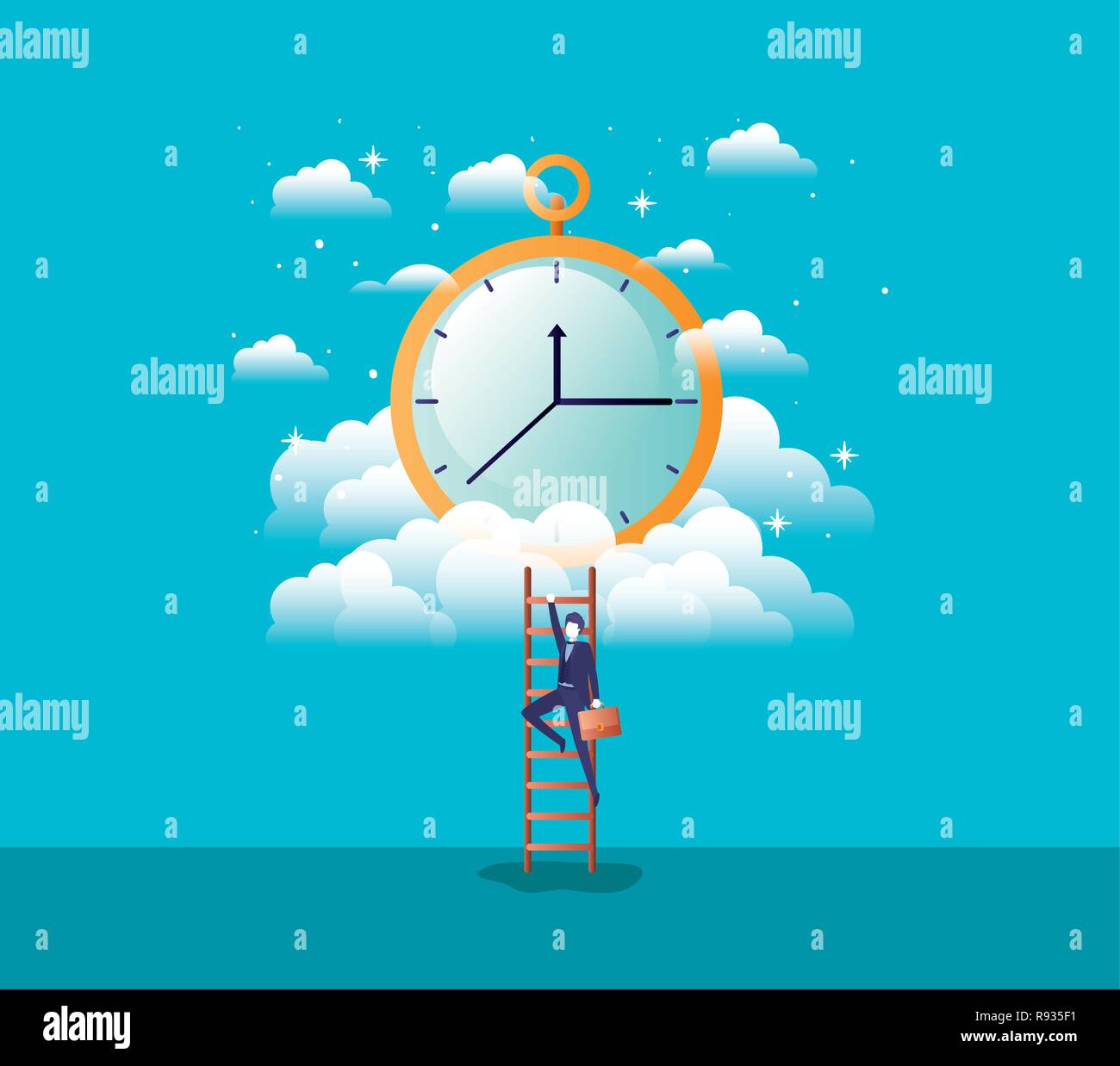 chronometer timer with businessman Stock Vector Image & Art - Alamy