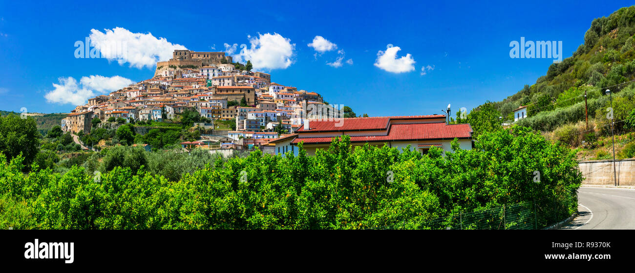 Beautiful Rocca Imperiale village,Cosenza,Calabria,Italy. Stock Photo