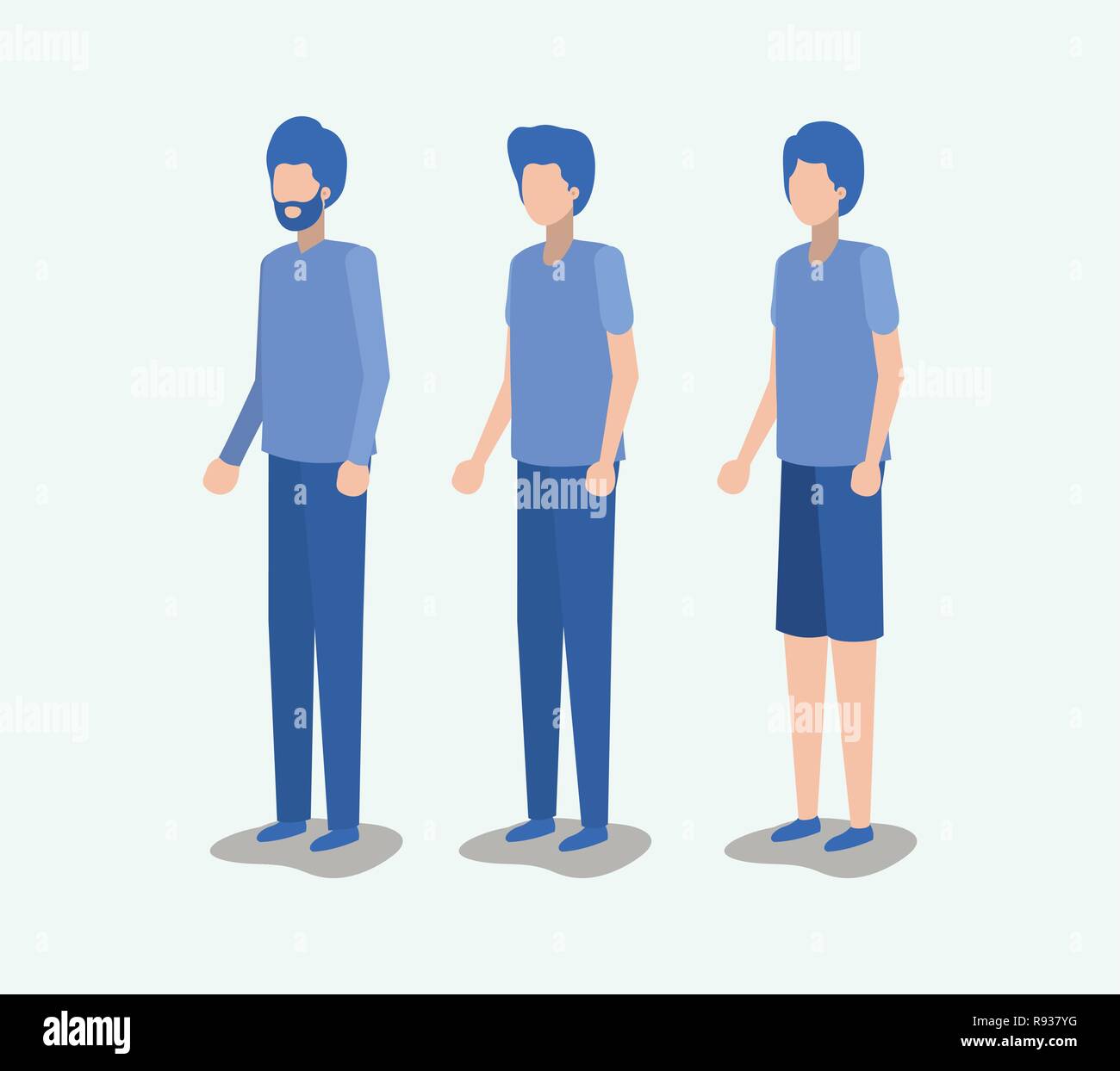 group of young men avatars characters Stock Vector Image & Art - Alamy