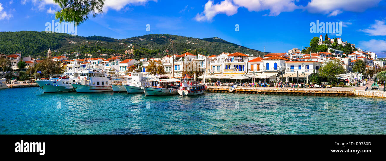 Beautiful Skiathos island,panoramic view,Sporades,Greece. Stock Photo