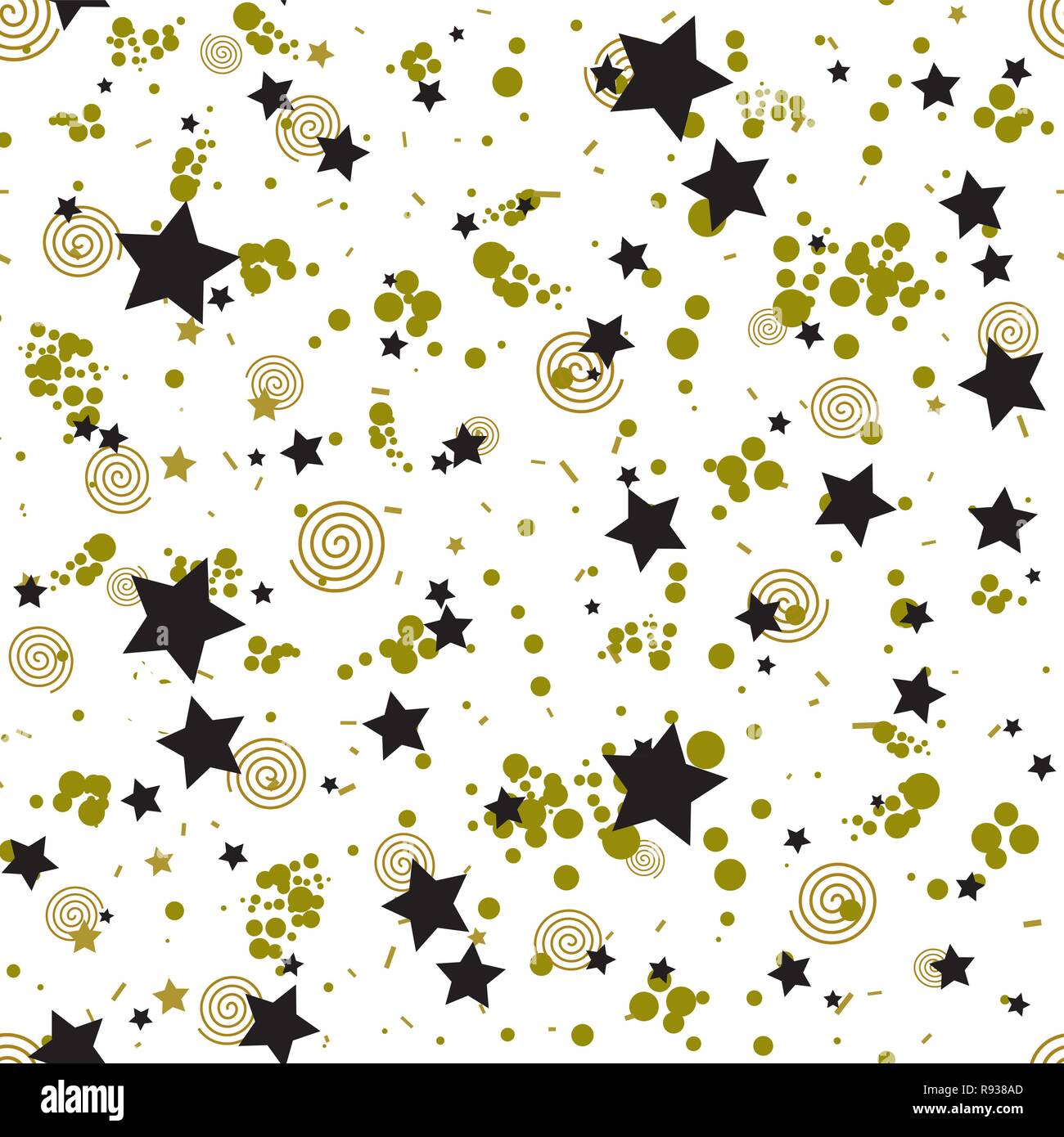 Geometric seamless pattern in abstract style, circles. Stock Vector