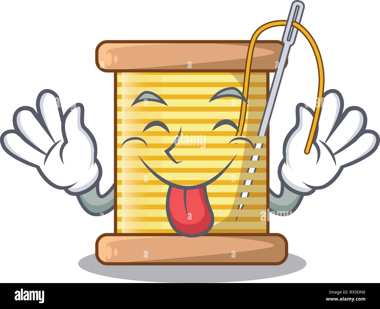 Tongue out thread spool in a shape cartoon Stock Vector Image & Art - Alamy
