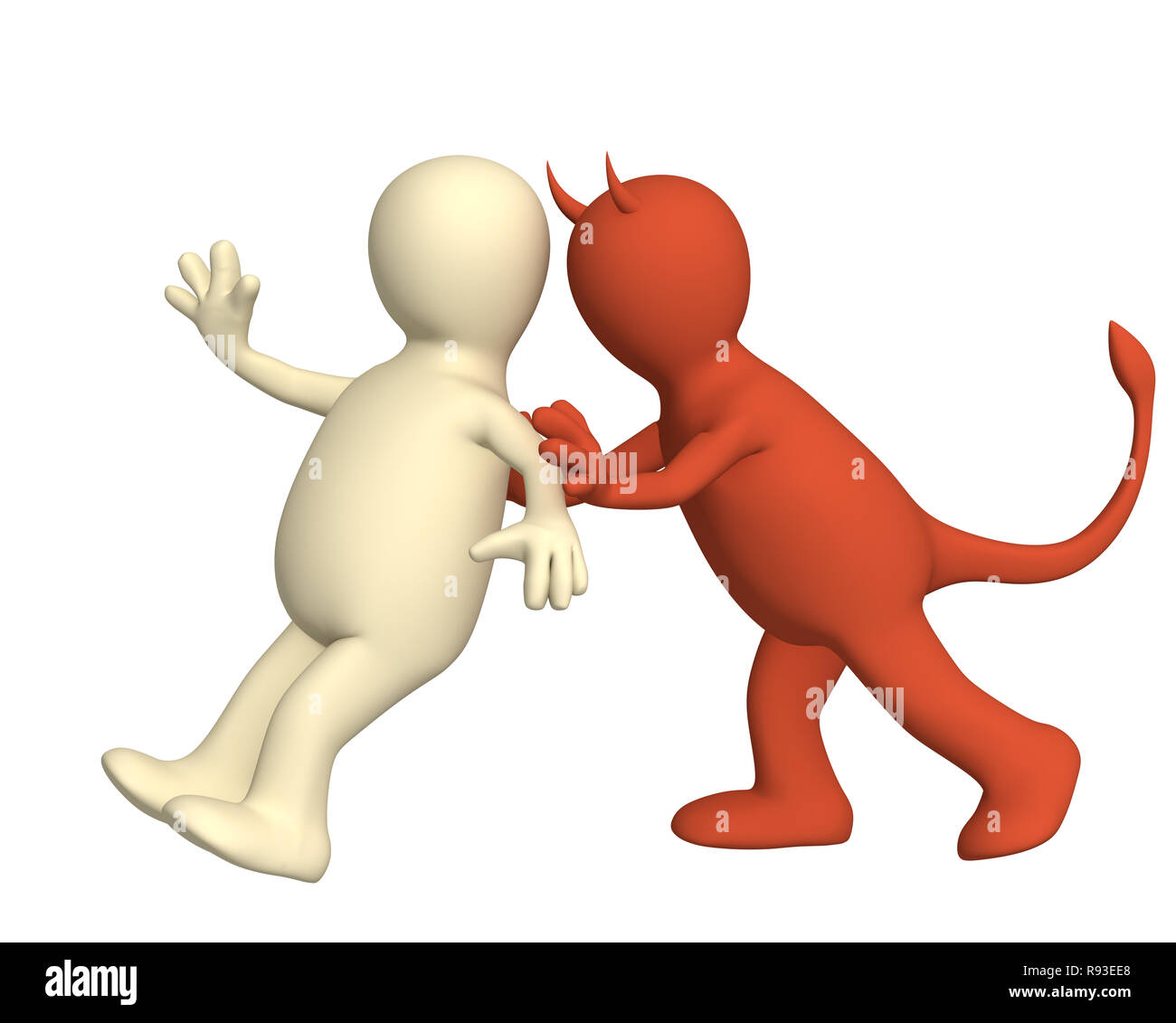 Demon, pushing the person on a crime Stock Photo - Alamy, image size:1300x1131