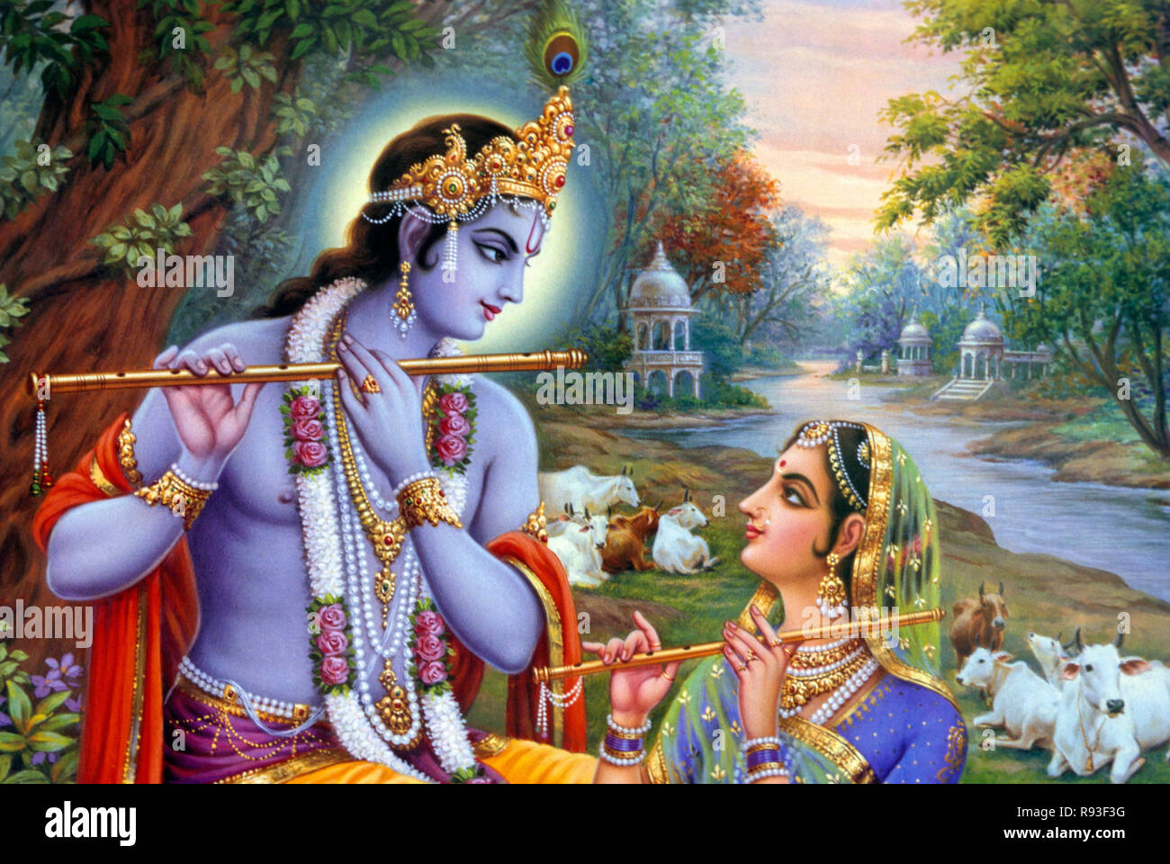 Krishna with radha hi-res stock photography and images - Alamy