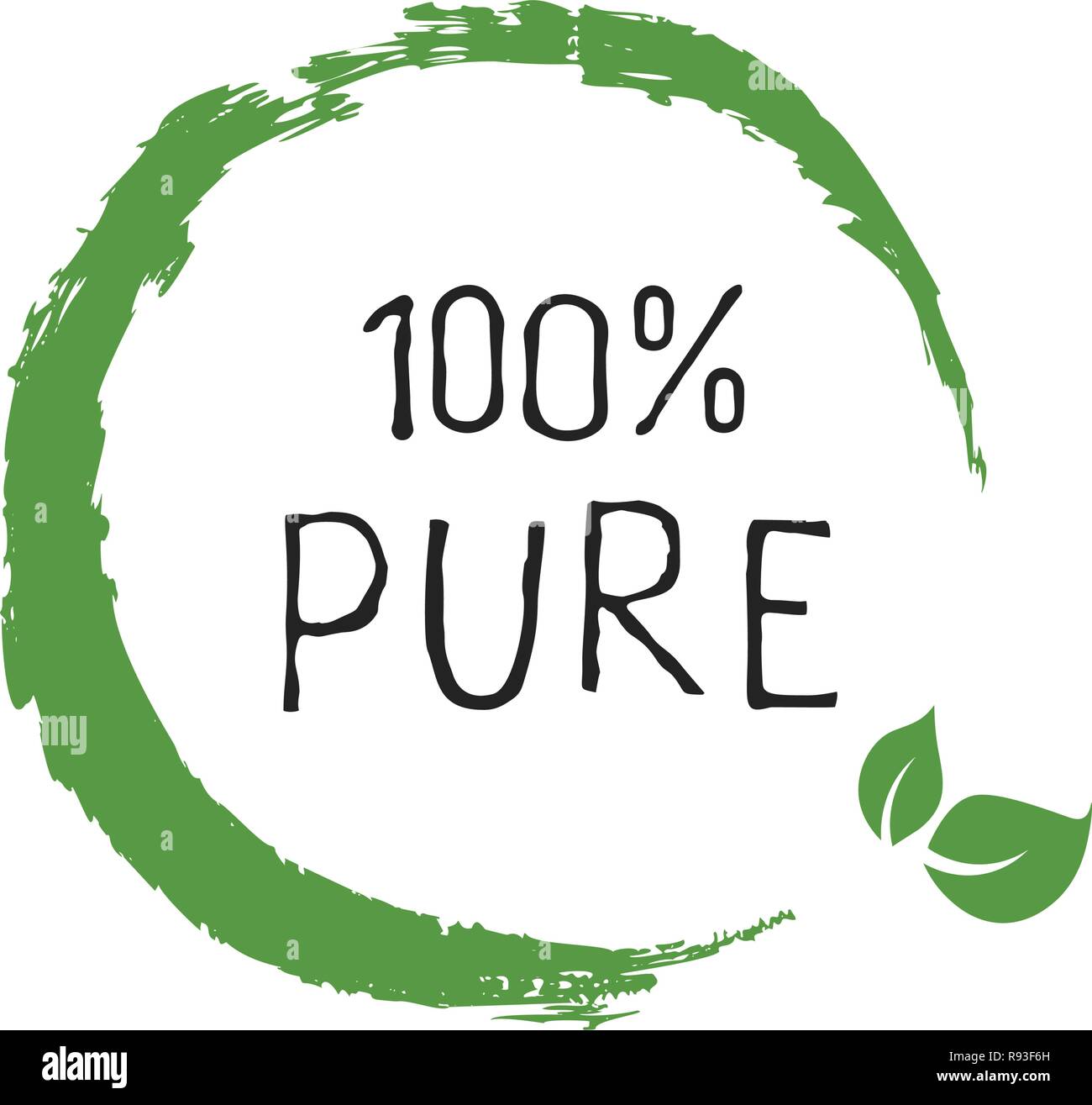 100 Pure label and high quality product badges. Bio healthy Eco food ...