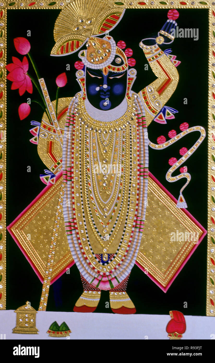 Miniature paper painting shrinathji hi-res stock photography and images -  Alamy