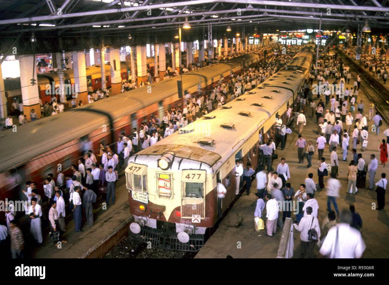 Chhatrapati Shivaji Terminus (CST) victoria terminus (VT), bombay Mumbai, Maharashtra, India Stock Photo
