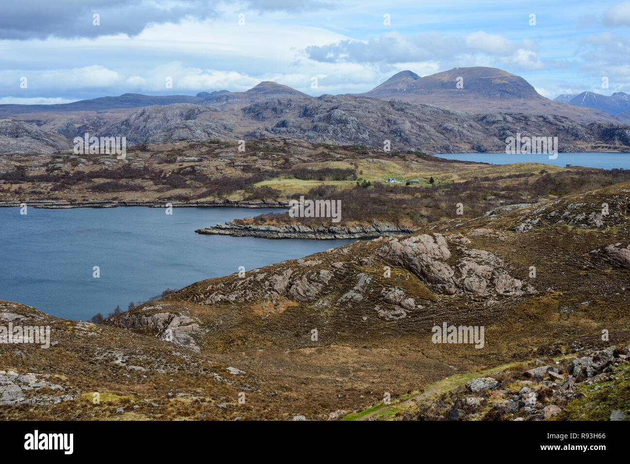 View across Loch Torridon, Applecross Peninsula, Wester Ross, Highland Region, Scotland Stock Photo