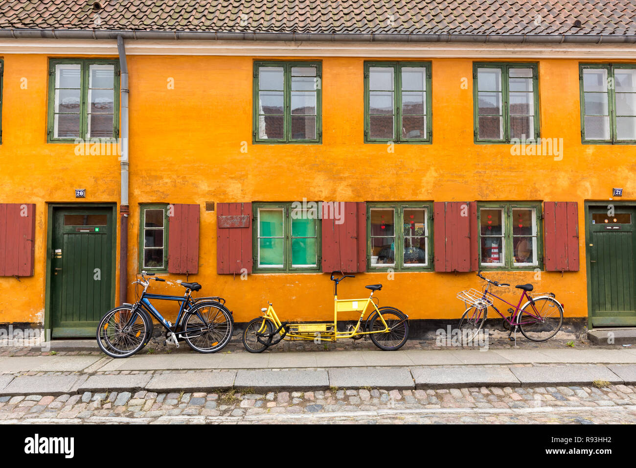 Nyboder district in Copenhagen, Denmark Stock Photo