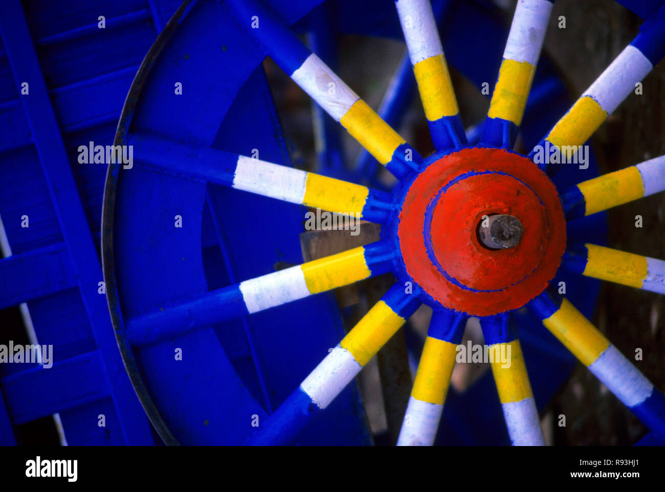 Bullock Cart Wheel Stock Photo Alamy