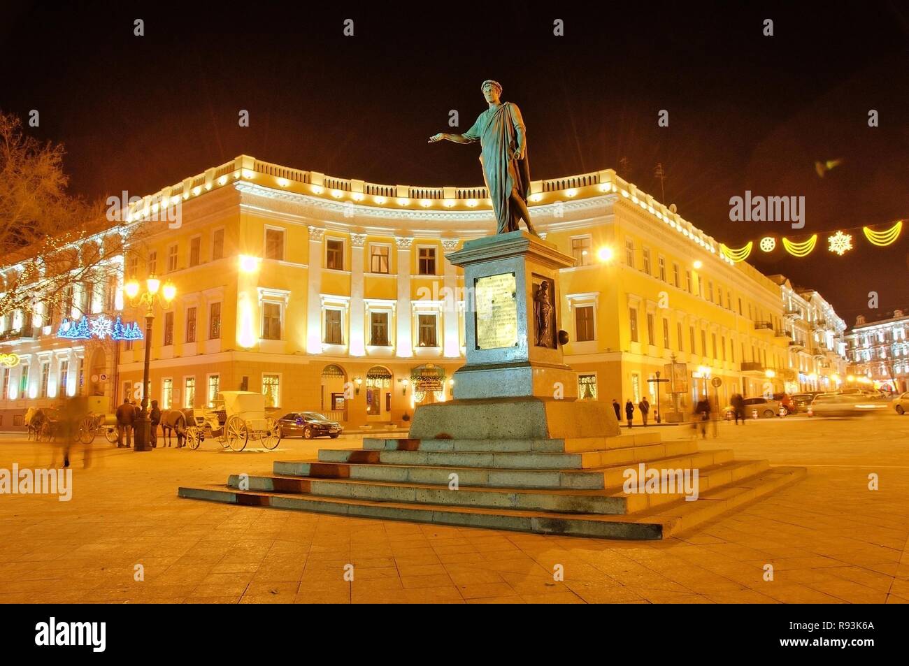 Monument to the Governor of Odessa, Duke of Richelieu, Armand Emmanuel Sophie Septimanie de Vignerot du Plessis, Odessa, Ukraine Stock Photo