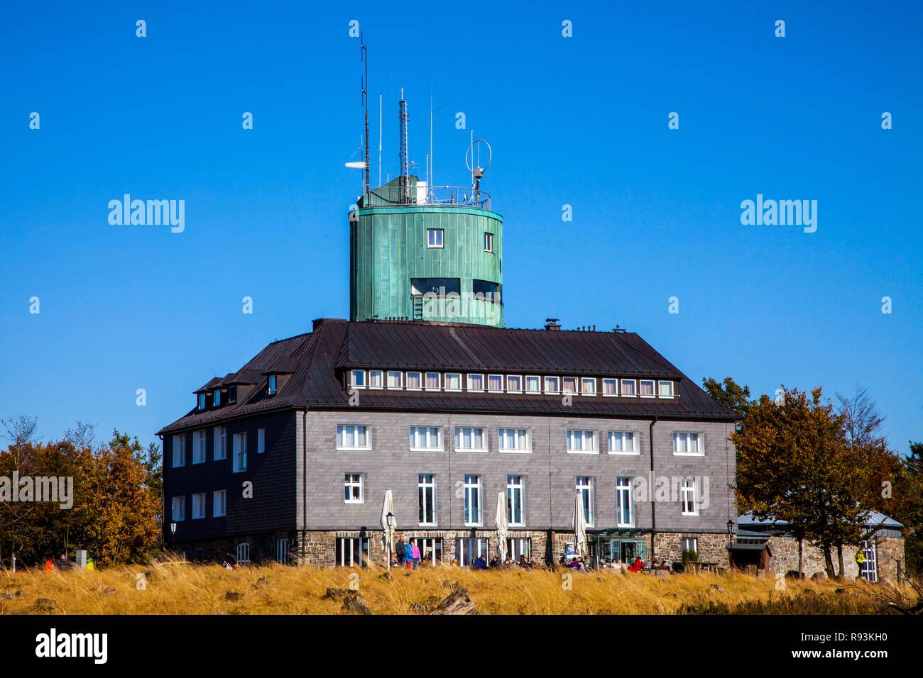 Kahler Asten mountain, 841.9 m, Astenturm tower, an observation tower, weather station