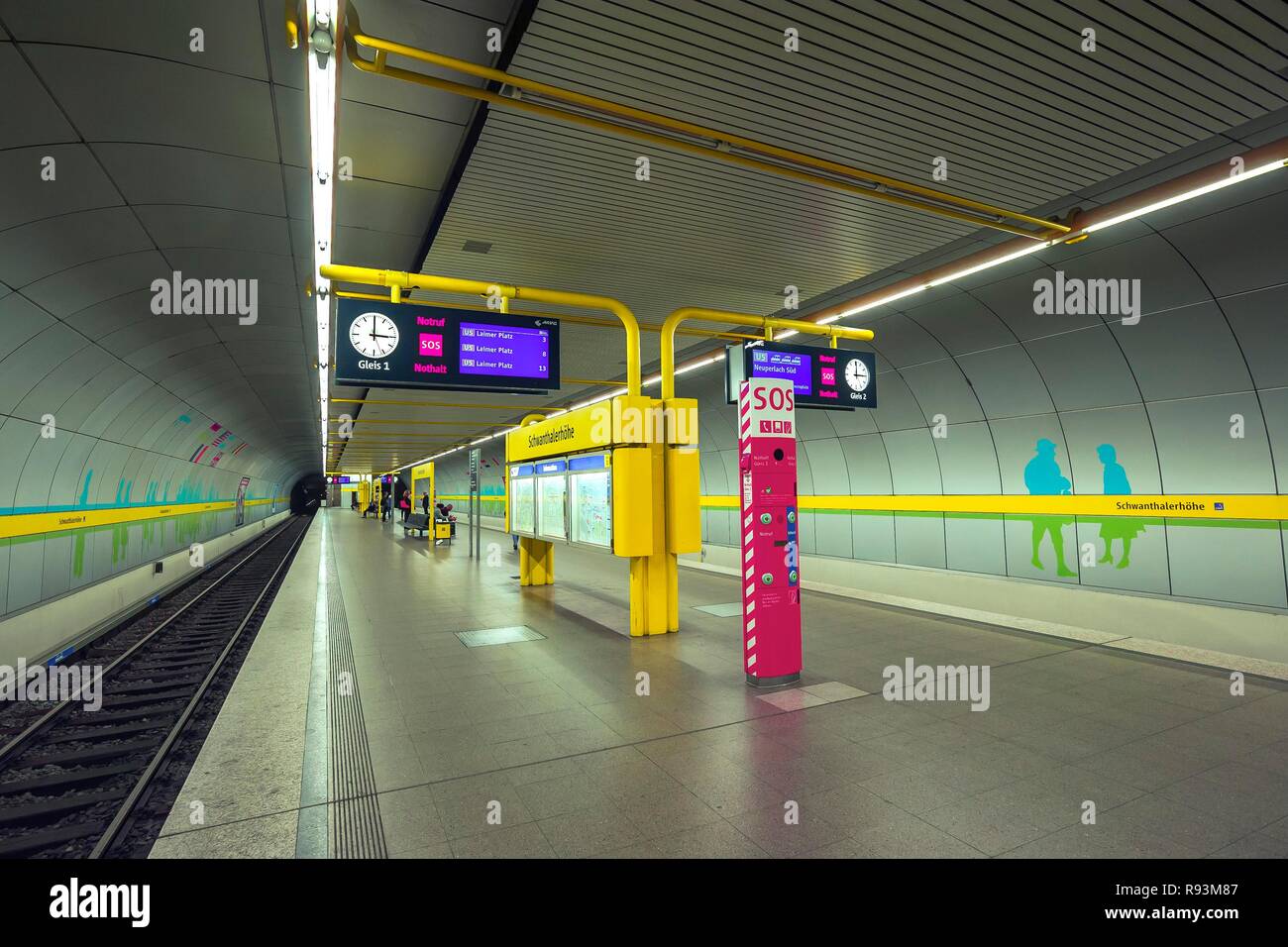 Underground station, Schwanthalerhöhe, Munich, Upper Bavaria, Bavaria, Germany Stock Photo Alamy