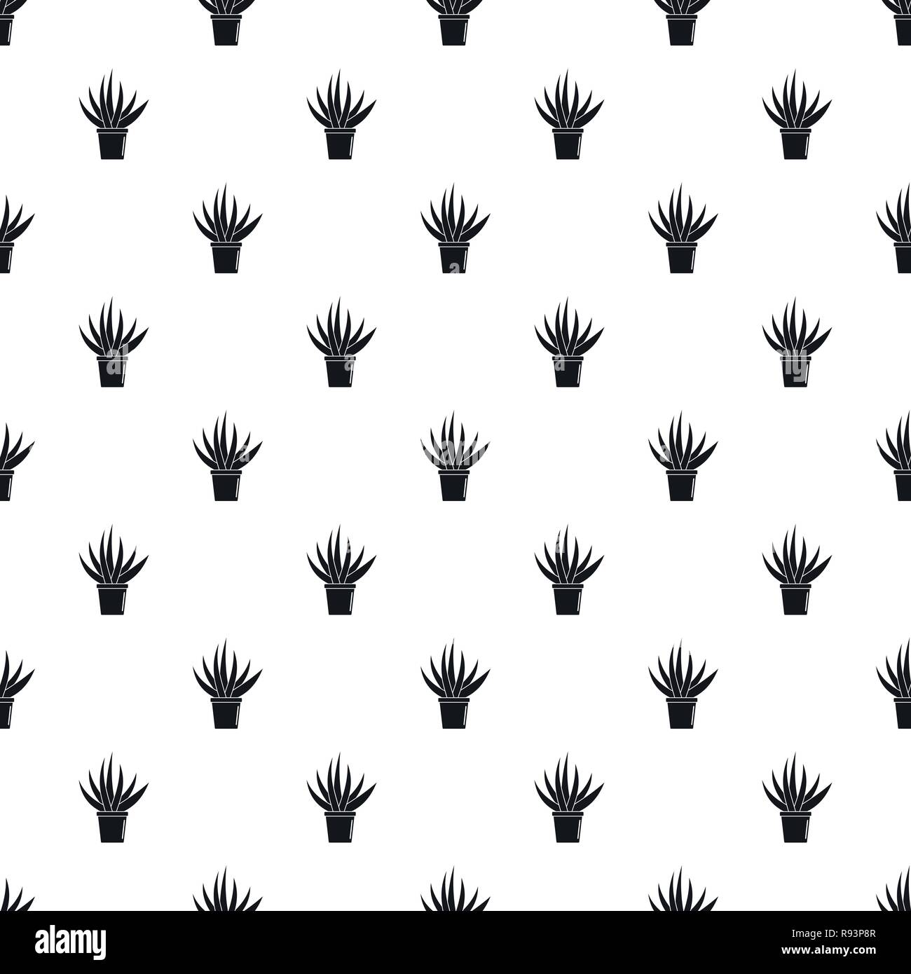 Aloe housepot pattern seamless vector repeat geometric for any web design Stock Vector