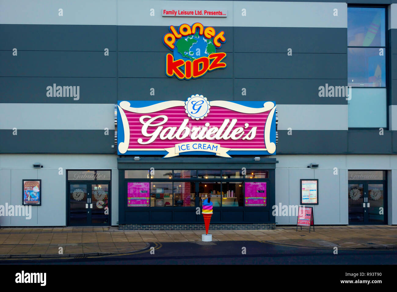 Gabrielle's Ice Cream Parlour on Redcar Seafront opened 2018 Stock
