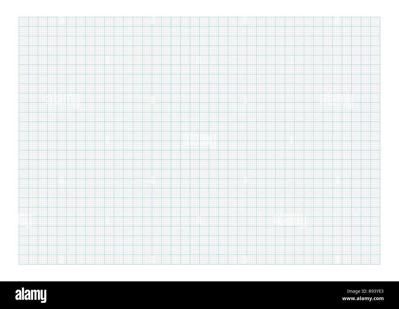 A5 size graph paper. Stock Vector