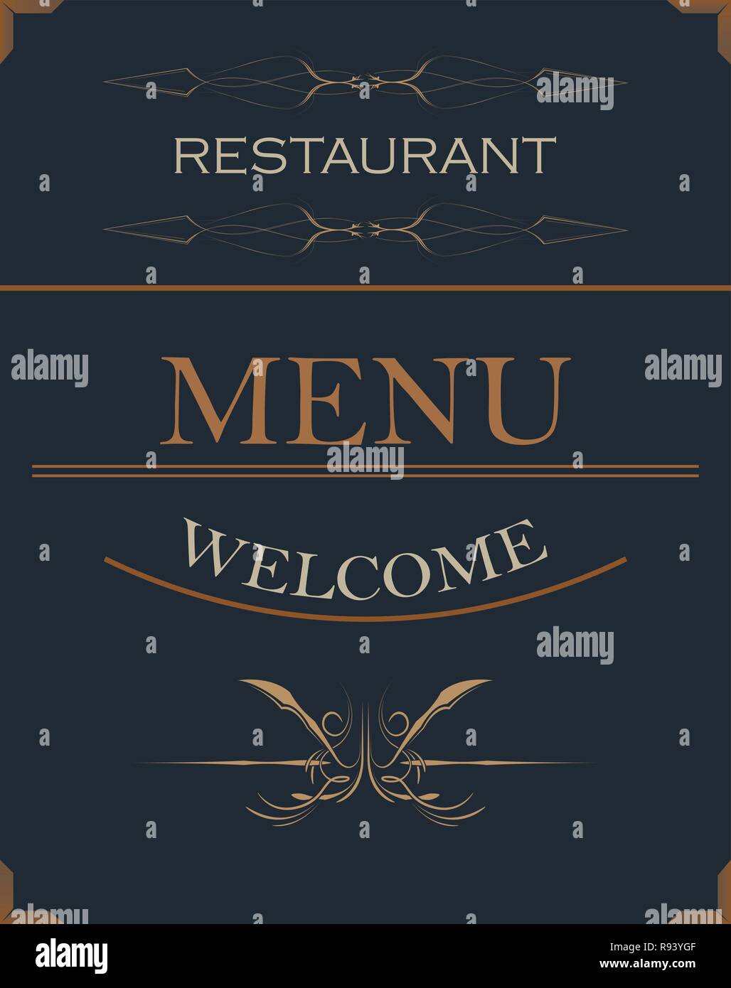 Hotel Restaurant Menu Card Stock Vector Image Art Alamy