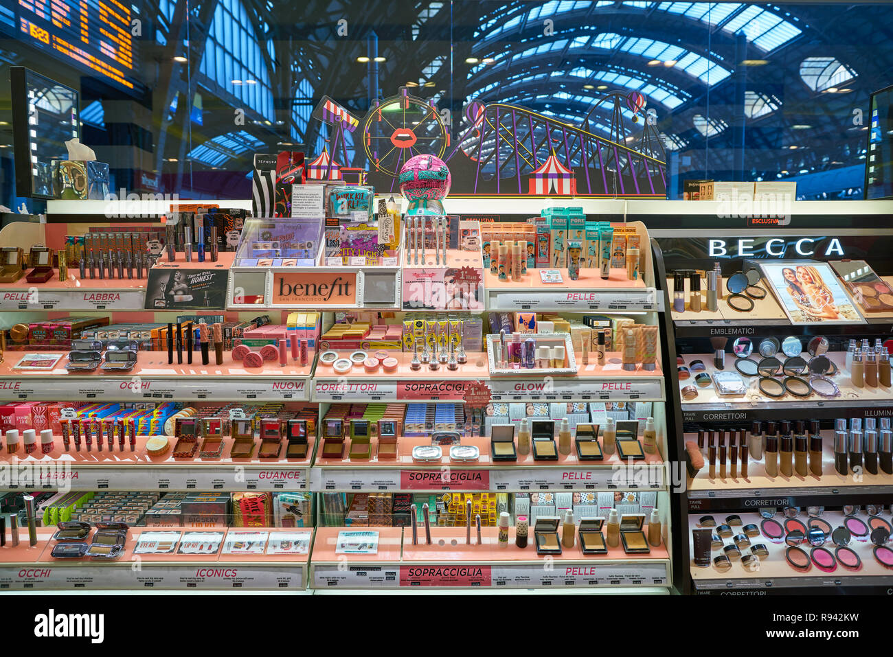 MILAN, ITALY CIRCA NOVEMBER, 2017 inside Sephora store in Milan