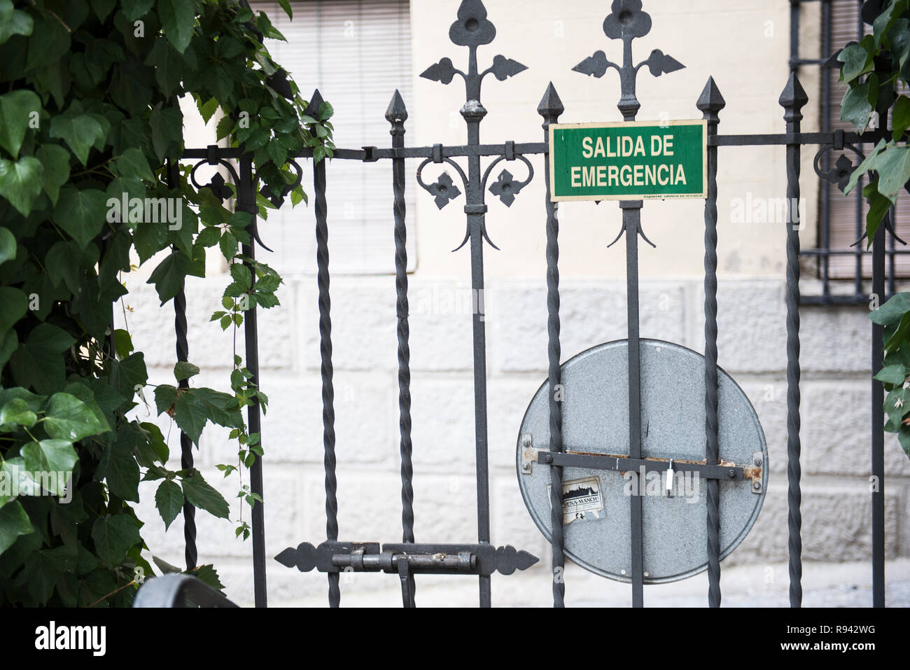 Emergency Exit Gate Stock Photo Alamy