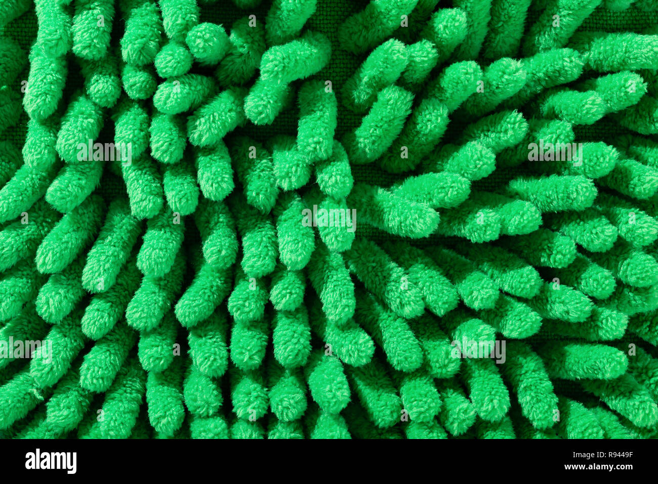 fluffy green cloth for cleaning Stock Photo - Alamy