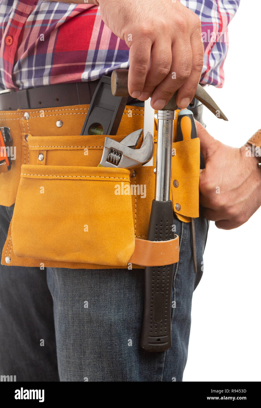 Construction tool belt hi-res stock photography and images - Alamy