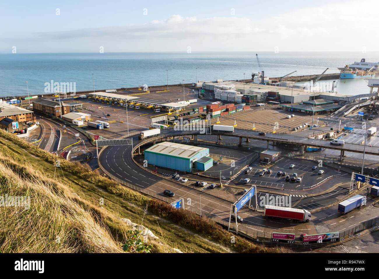 Dover car ferry docks Stock Photo Alamy