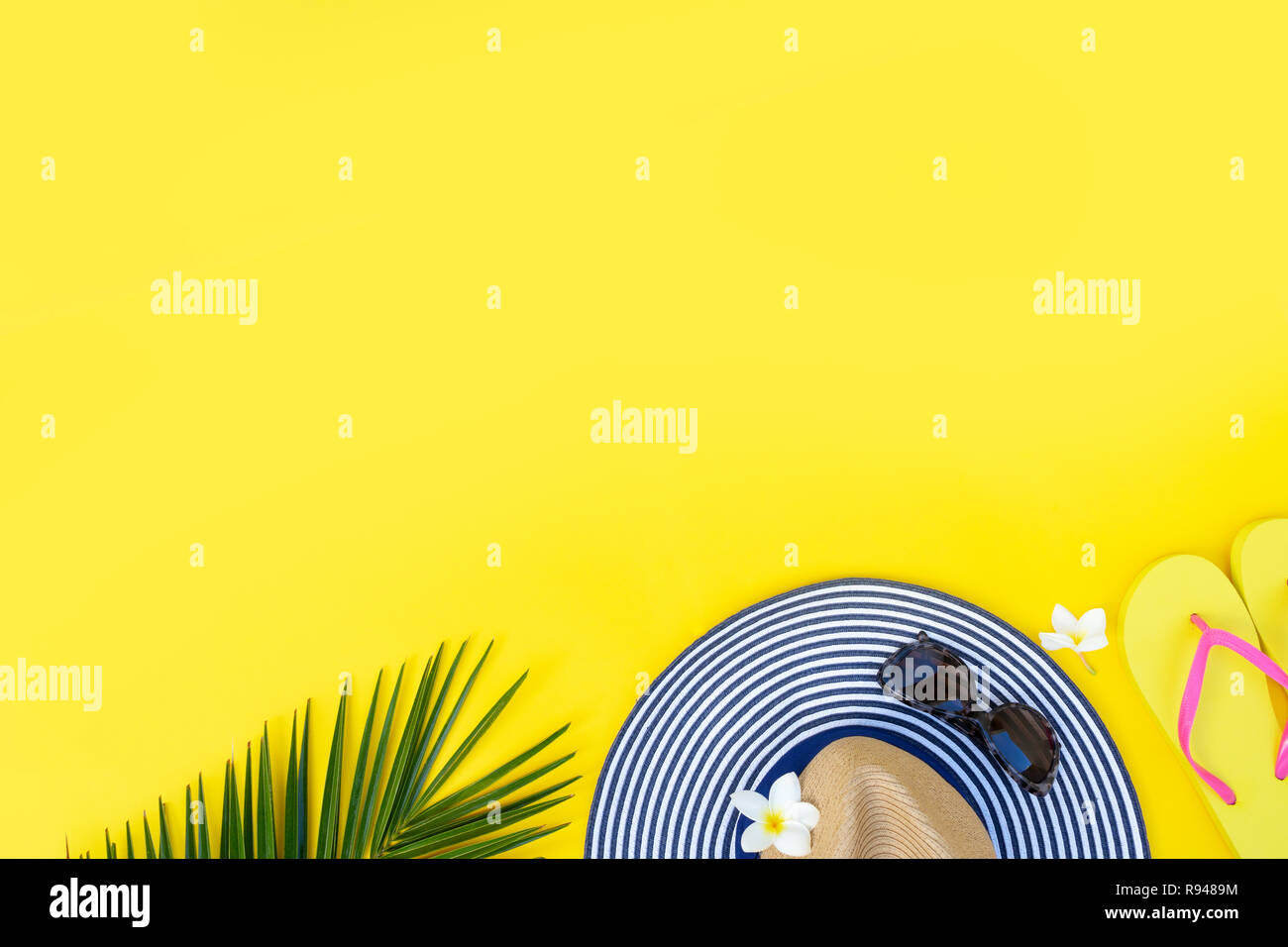 Summer flat lay scenery Stock Photo Alamy