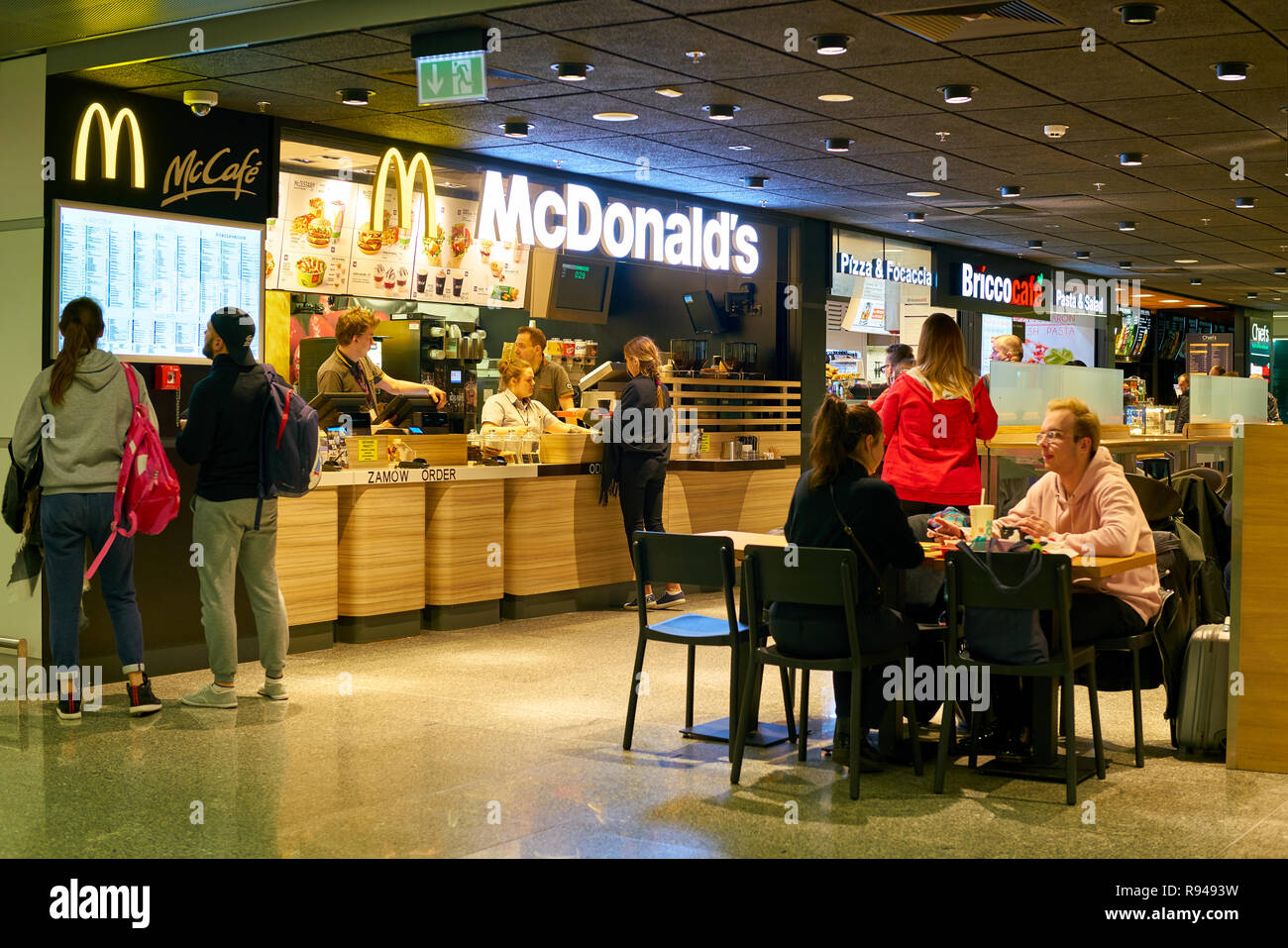 WARSAW, POLAND - CIRCA NOVEMBER, 2017: McDonald's Restaurant at Warsaw  Frederic Chopin Airport Stock Photo - Alamy