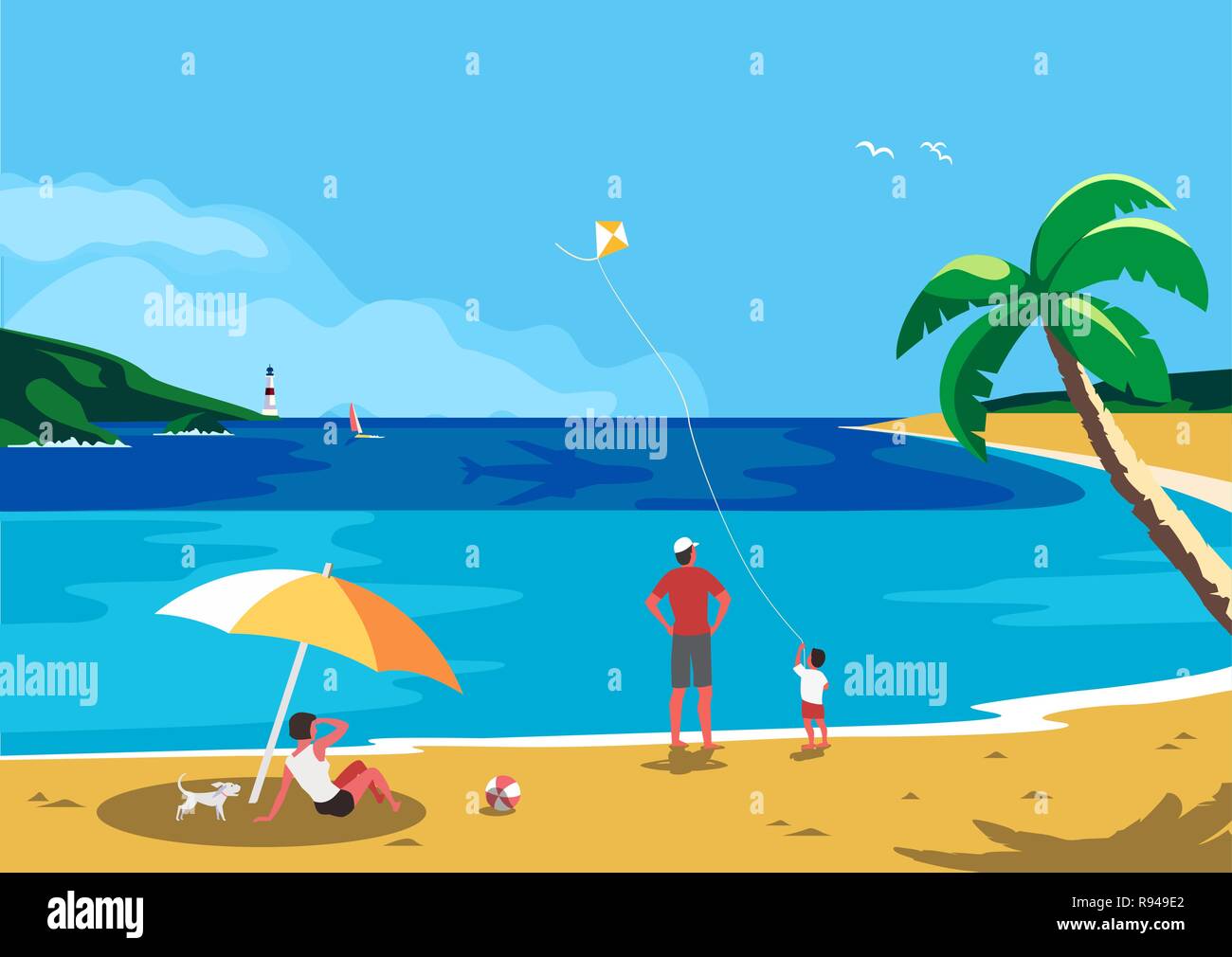 Summer holidays family travel Stock Vector Image & Art Alamy