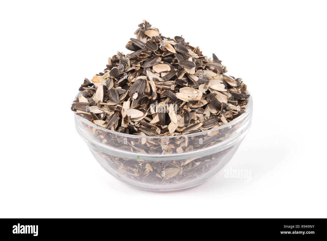 Husks of sunflower seeds. Isolated on white background Stock Photo Alamy