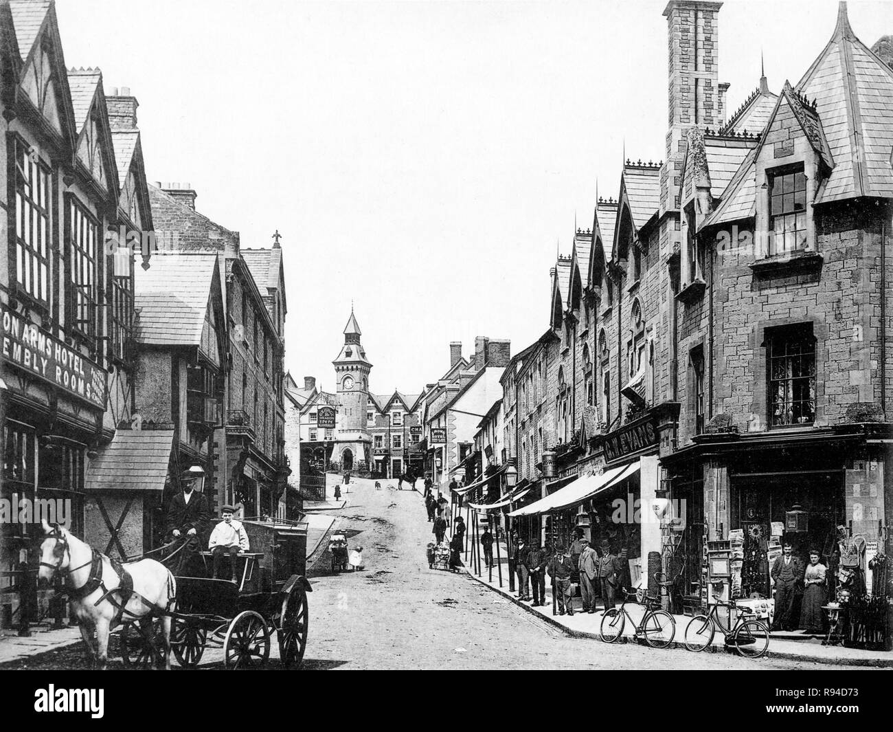 Broad Street, Knighton Stock Photo Alamy