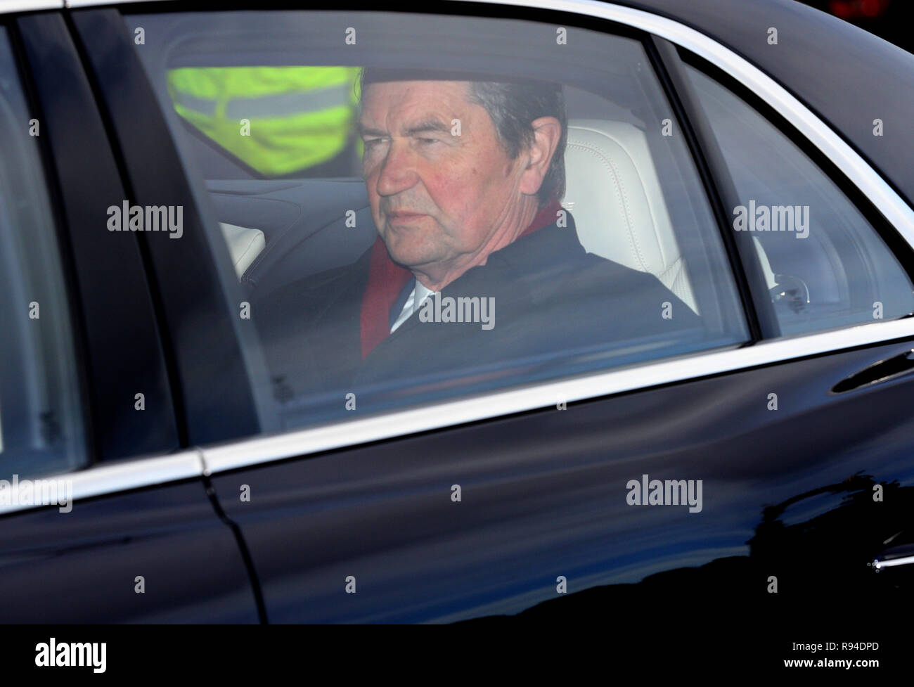 Vice Admiral Sir Tim Laurence arriving for the Queen's Christmas lunch at Buckingham Palace, London. Stock Photo