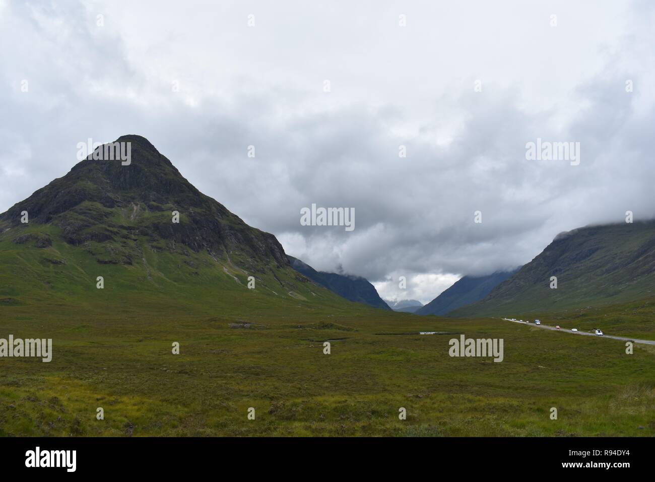 The Glencoe Mountain Range in The Scottish Highlands Stock Photo