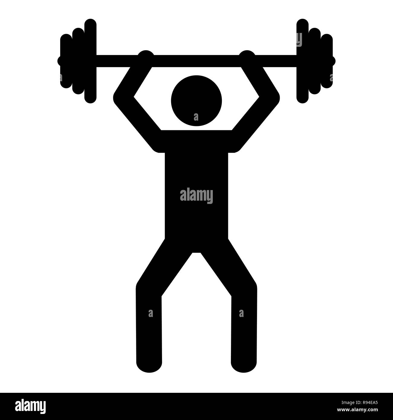 man with barbell fitness pictogram vector illustration EPS10 Stock Vector