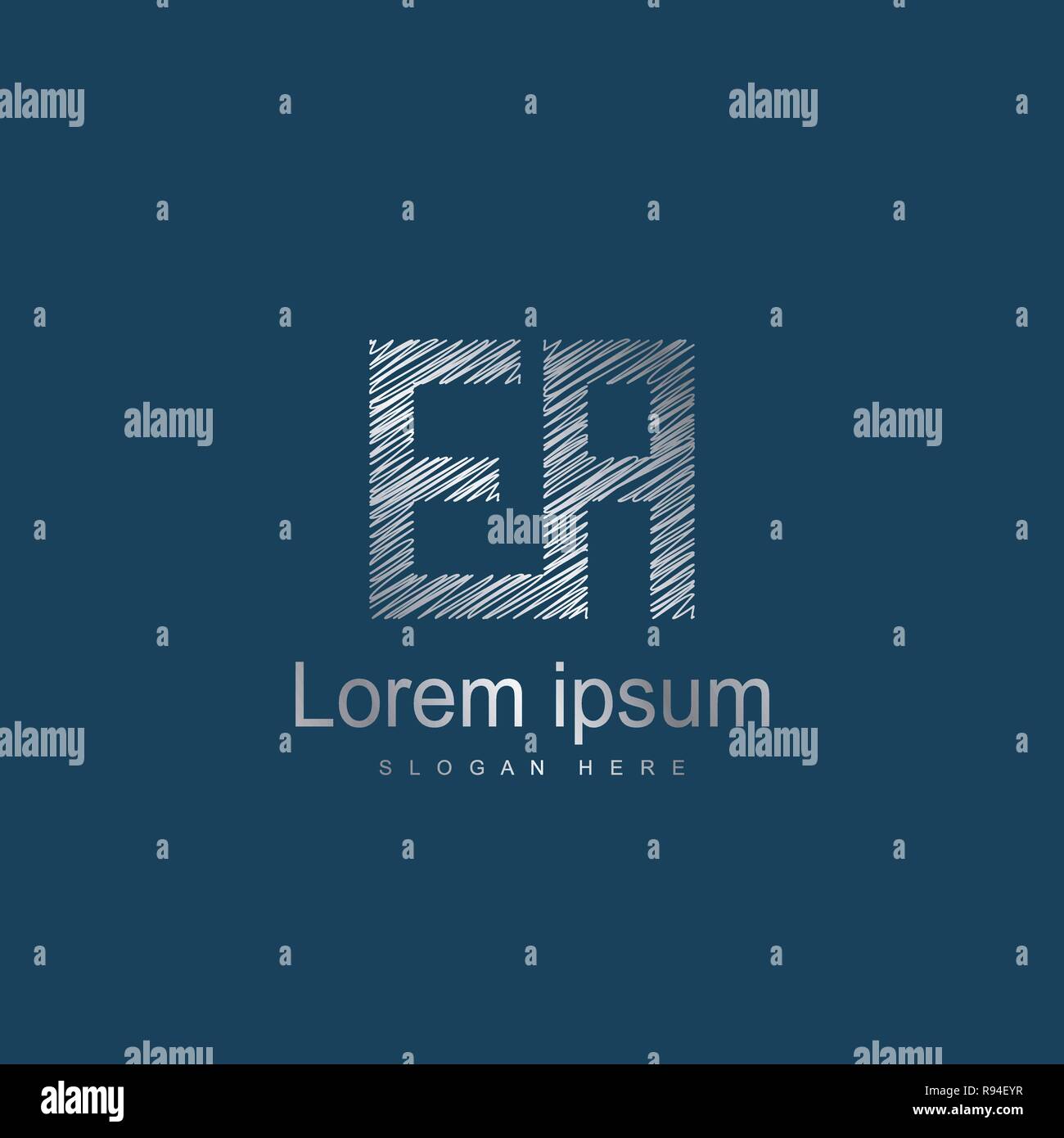 Initial Letter EA Logo Template Vector Design Stock Vector Image & Art ...