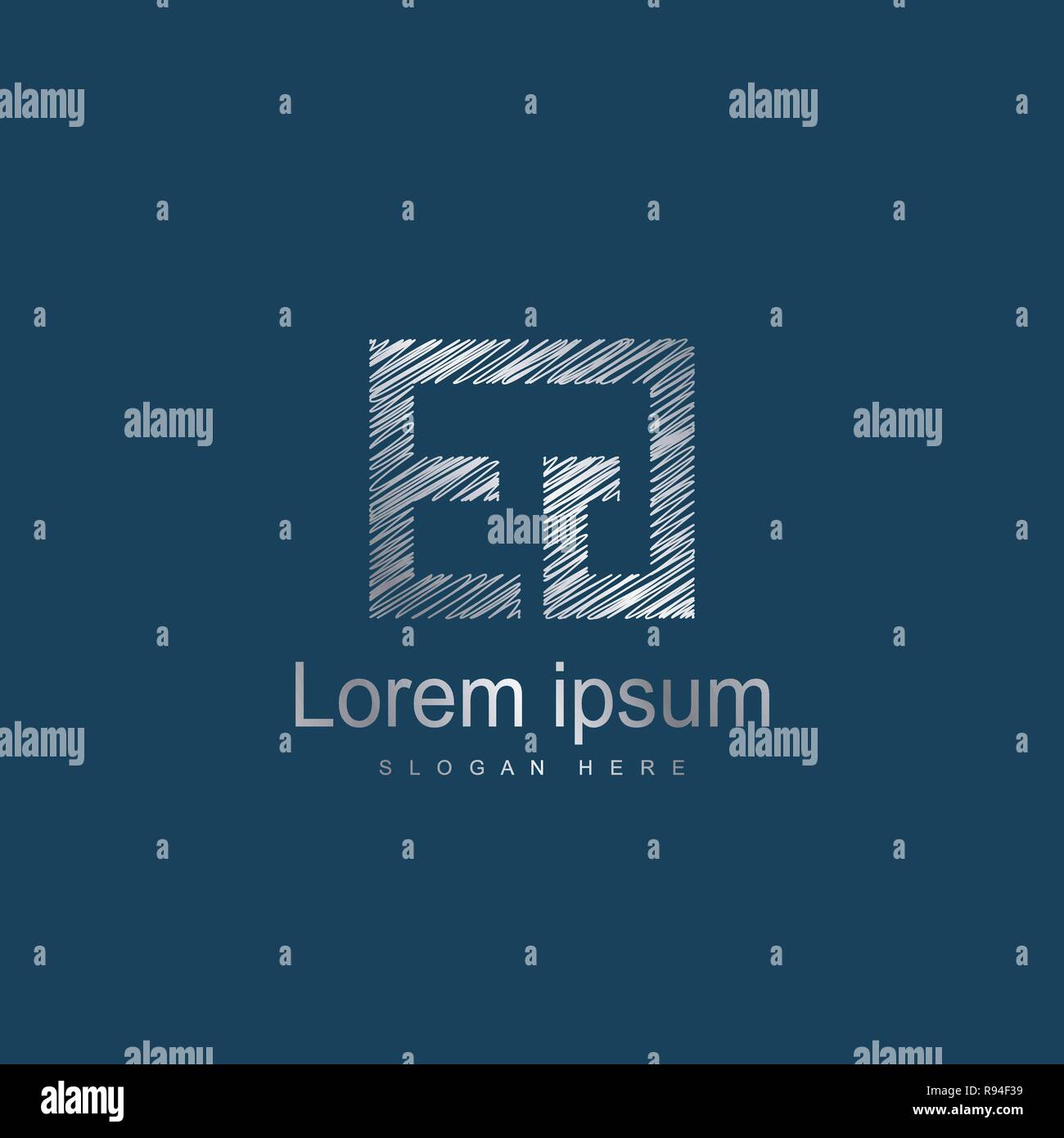 Initial Letter EG Logo Template Vector Design Stock Vector