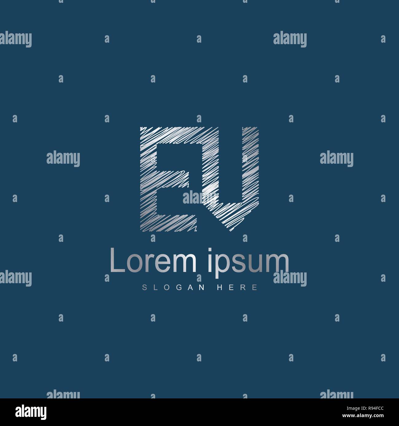 Initial Letter EV Logo Template Vector Design Stock Vector