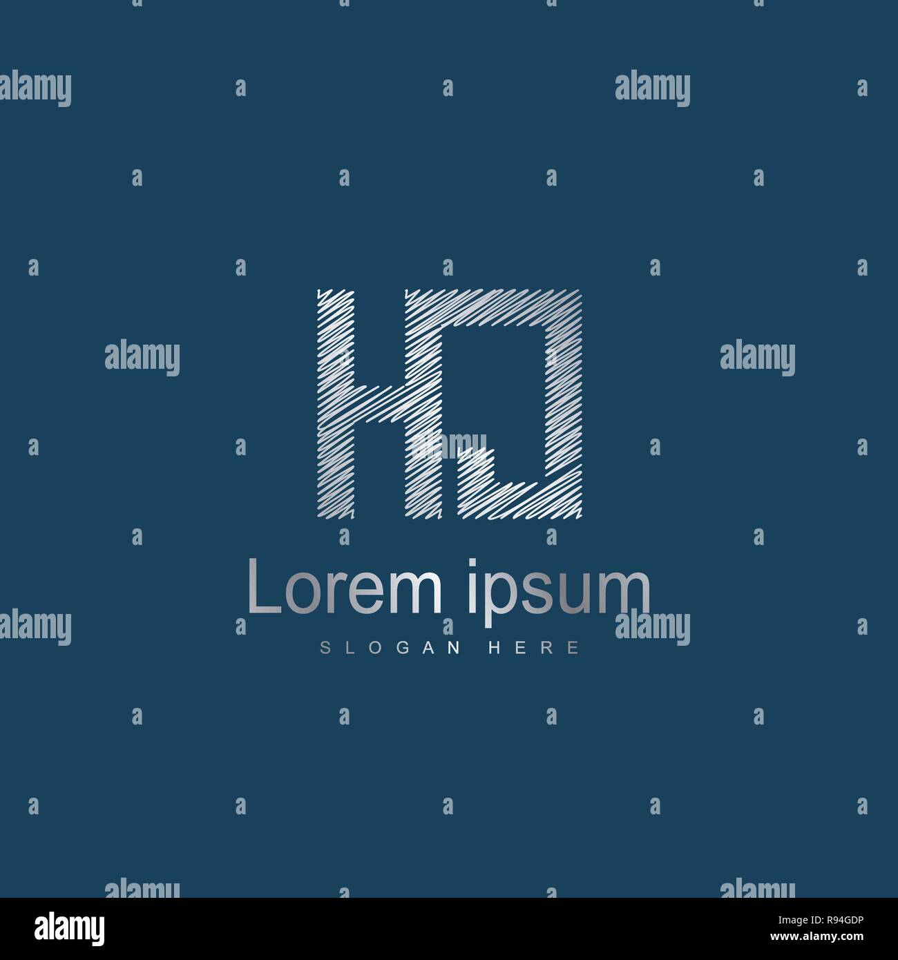 Initial Letter HC Logo Template Vector Design Stock Vector