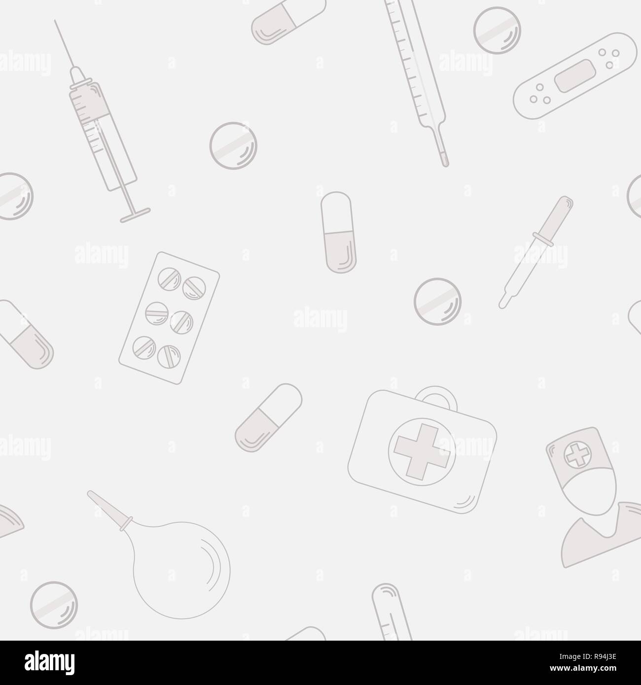 Medical symbols seamless pattern. therapy Flat design. health icon10 eps Stock Vector Image