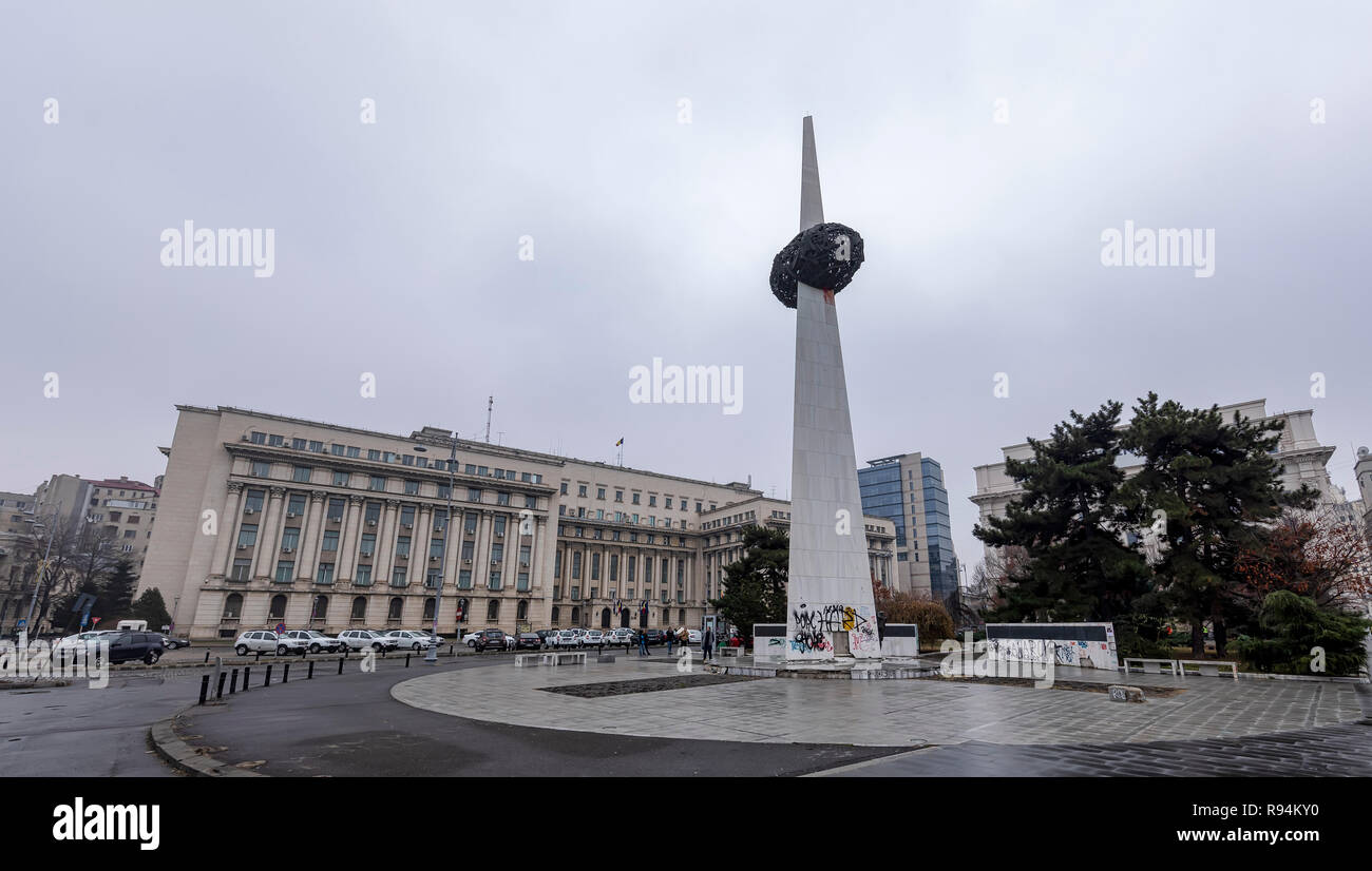 BUCHAREST, ROMANIA DECEMBER 9 The Memorialul Renasterii (Memorial of Rebirth) is seen at