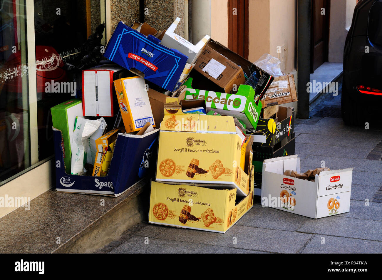 cardboard boxes for recycling Stock Photo