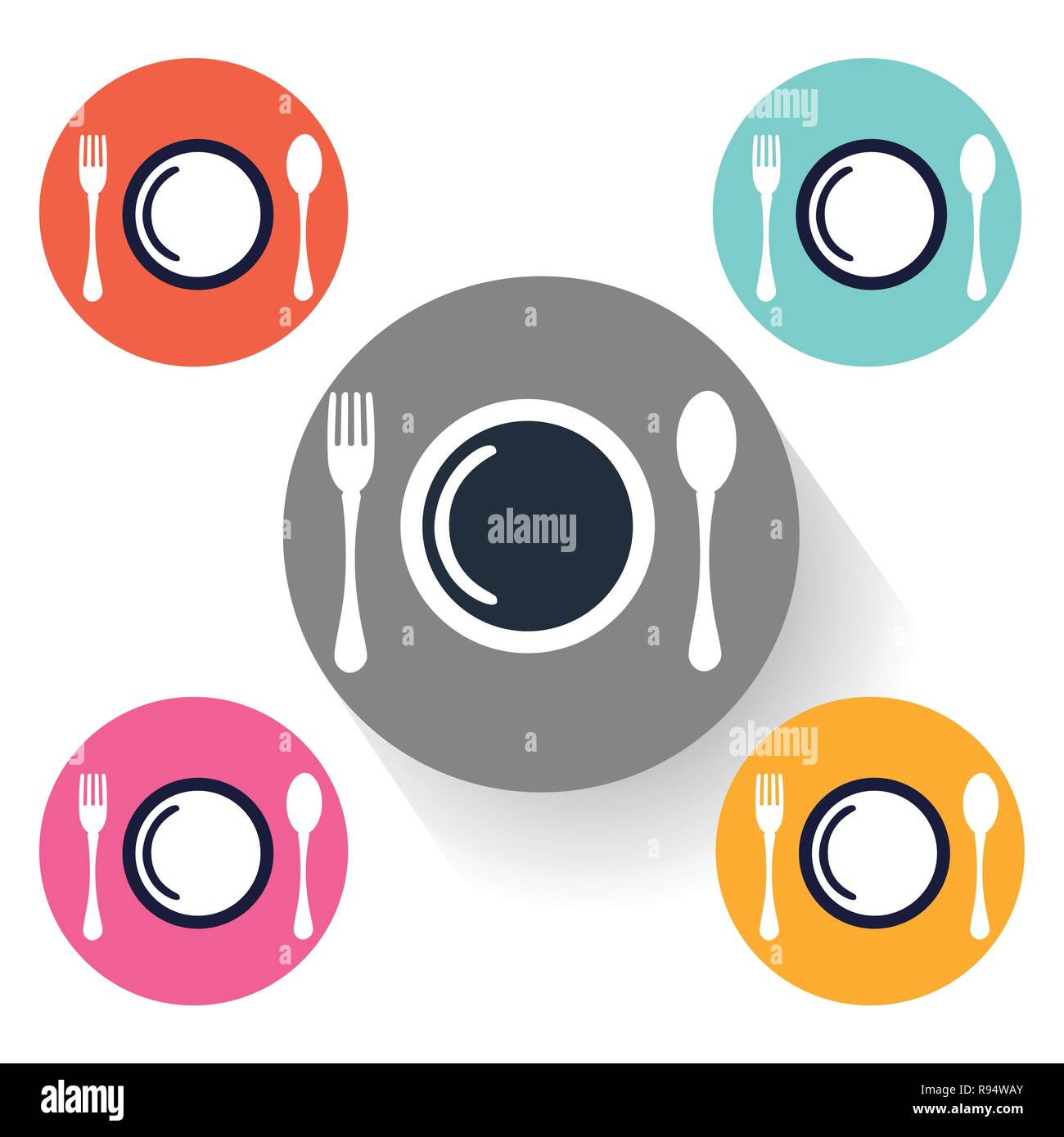 Spoon, knife and blade icon. Vector, illustration eps10 Stock Vector